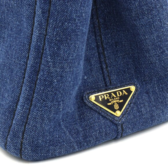 Brand new Prada Canapa Avio Denim Tote - Picture 7 of 10